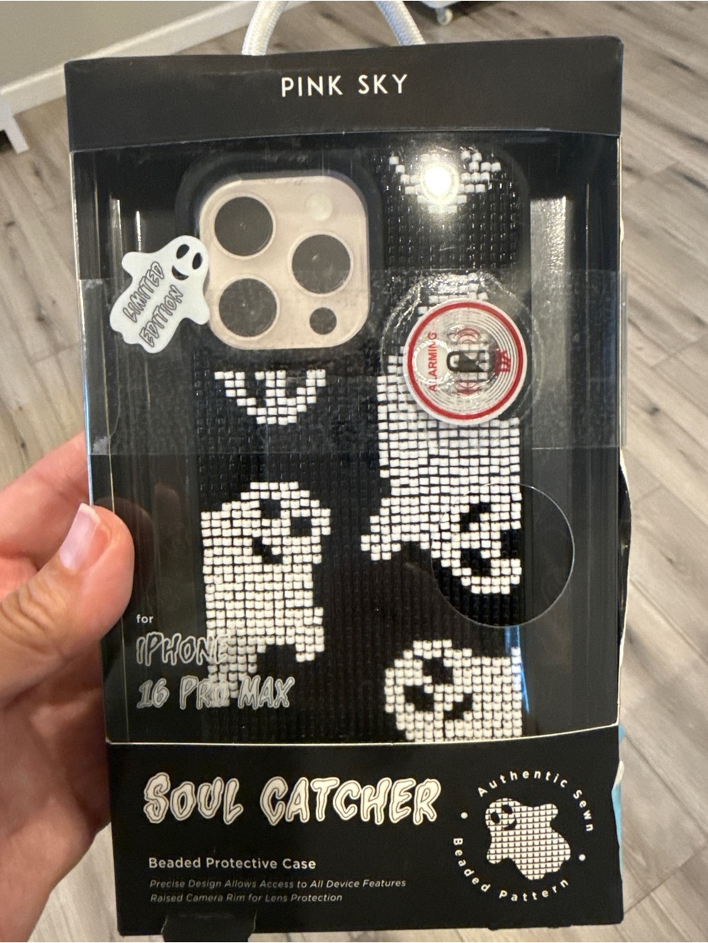 Soul Catcher Black Beaded iPhone 16 Pro Max Case